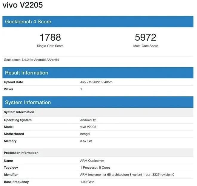 Vivo Y35 with Snapdragon 680 chip and 6.5" display is coming soon
