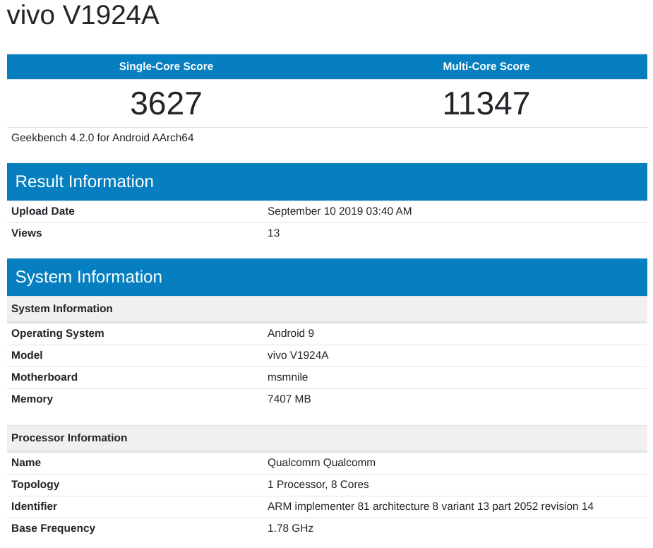 Vivo NEX 3 5G spotted on Geekbench