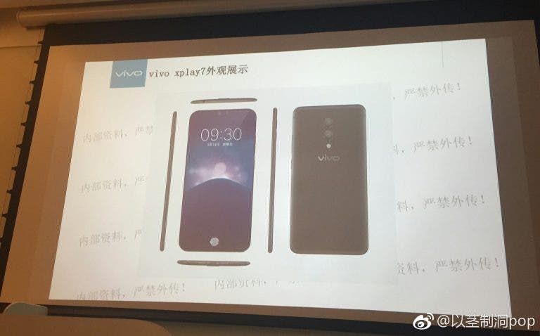 Vivo Xplay 7 leaks shows nearly 100% screen-ratio and under display fingerprint sensor