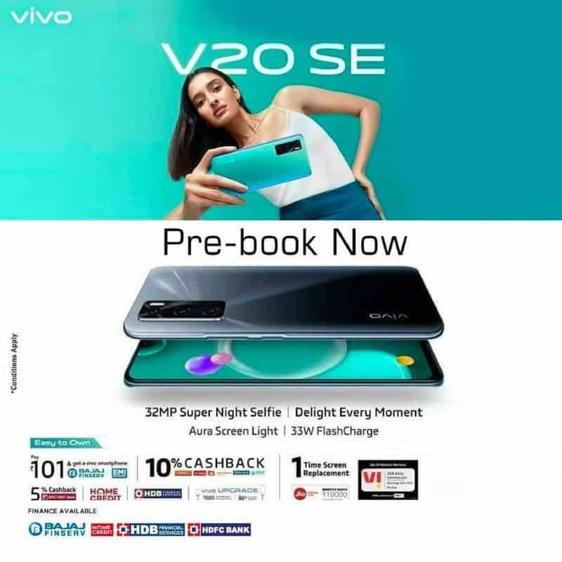 Vivo V20 SE will go official in India on November 2
