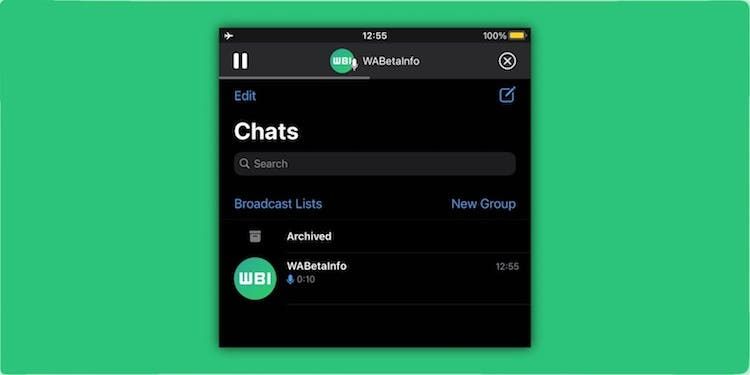 WhatsApp for iOS now lets you listen to voice messages outside of chats