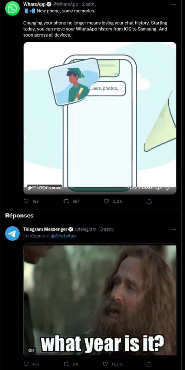 Telegram trolls WhatsApp for its newest feature