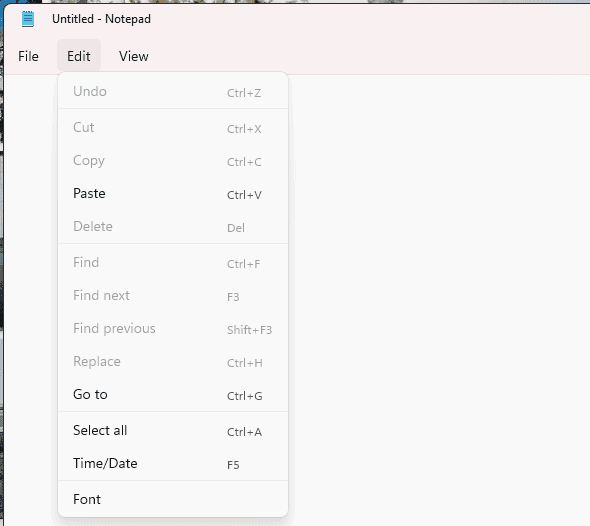 Microsoft is working on updating the interface of the "Notepad" application