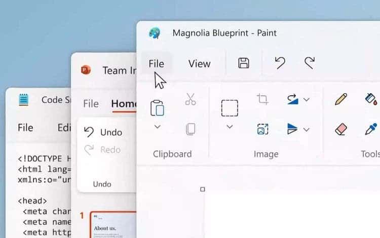 Microsoft is working on updating the interface of the "Notepad" application