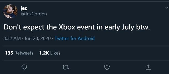 Xbox Series X launch event will not be earlier than July 12