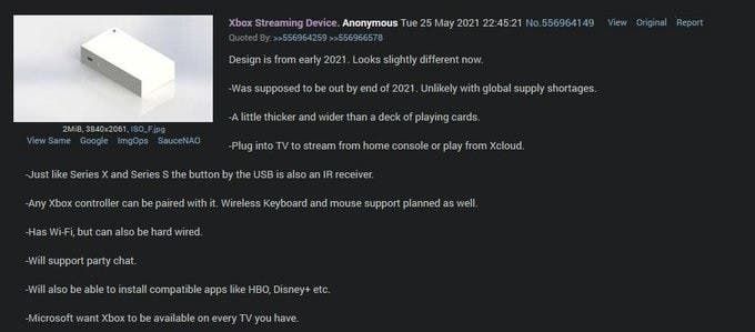 Xbox Stream Box prototype leaks in the wild