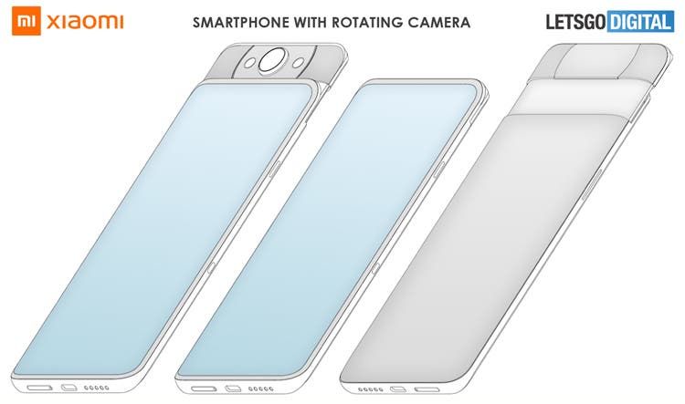 Xiaomi patented a smartphone with a retractable rotary camera