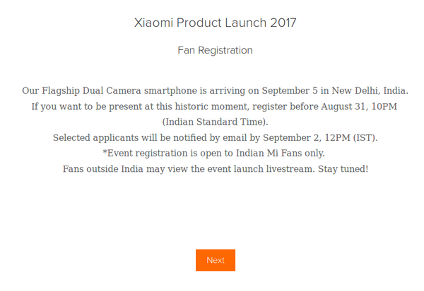 Xiaomi Mi 5X getting ready for launch in India next week?