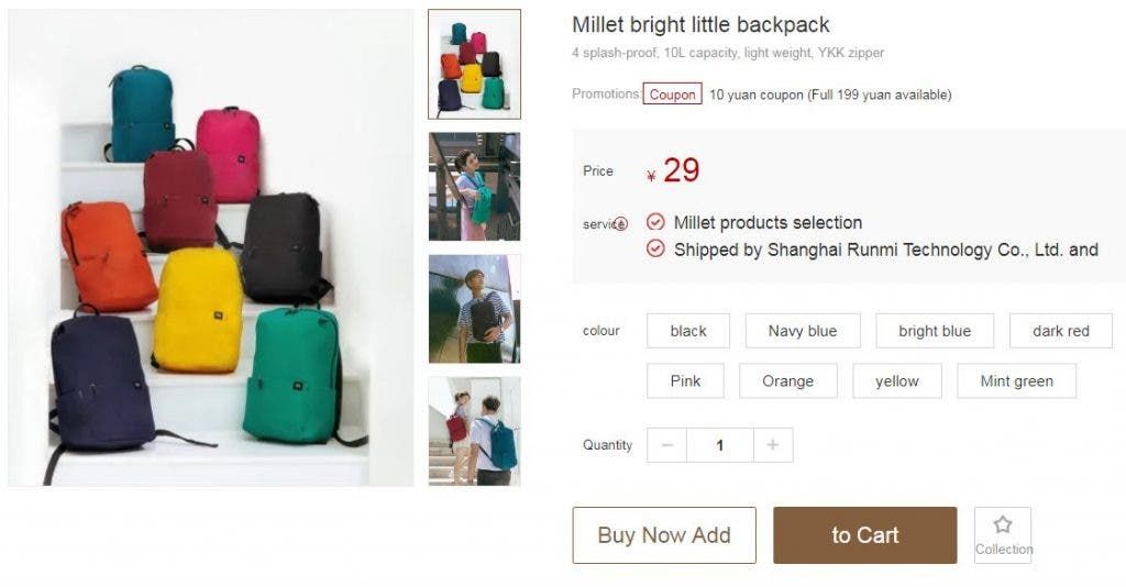 Xiaomi Launched Another Colourful Backpack For 29 Yuan ($5)