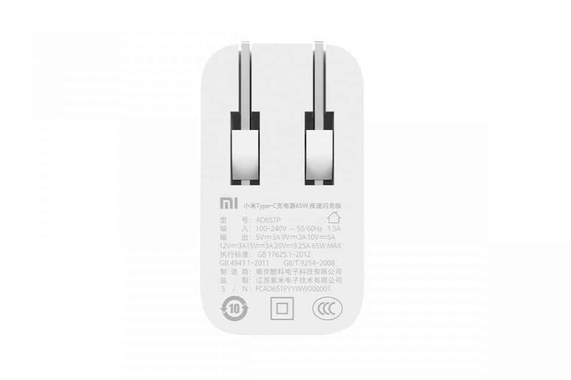 Xiaomi puts its new upgraded 65W Type-C charger on the shelves