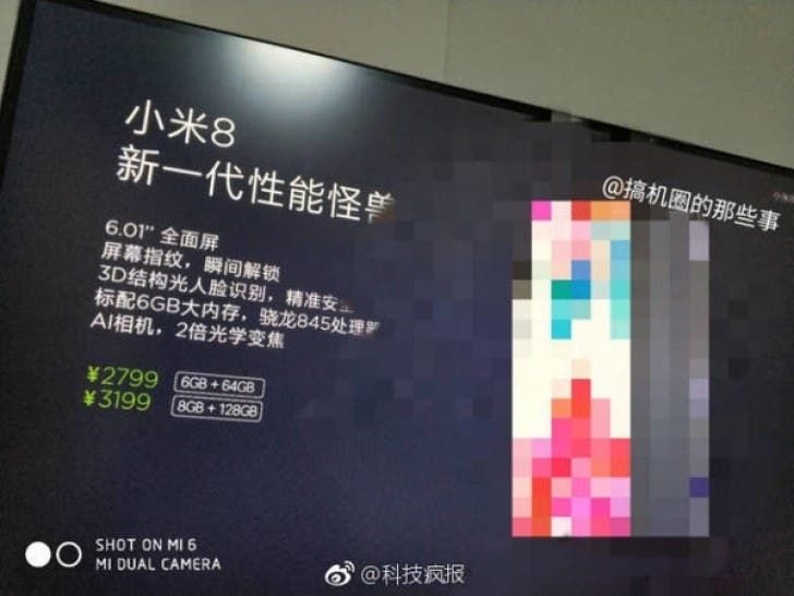 Xiaomi Mi 8 price leaked ahead of  its official announcement