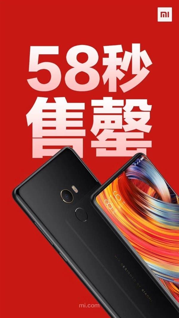 58 Seconds! That's How Fast The Xioami Mi Mix 2 Sold Out