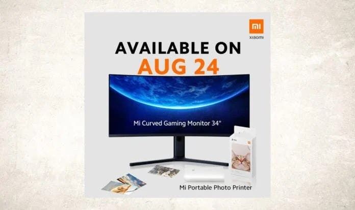 Xiaomi Mi Curved Gaming Monitor and Mi Portable Printer launching in Malaysia on August 24