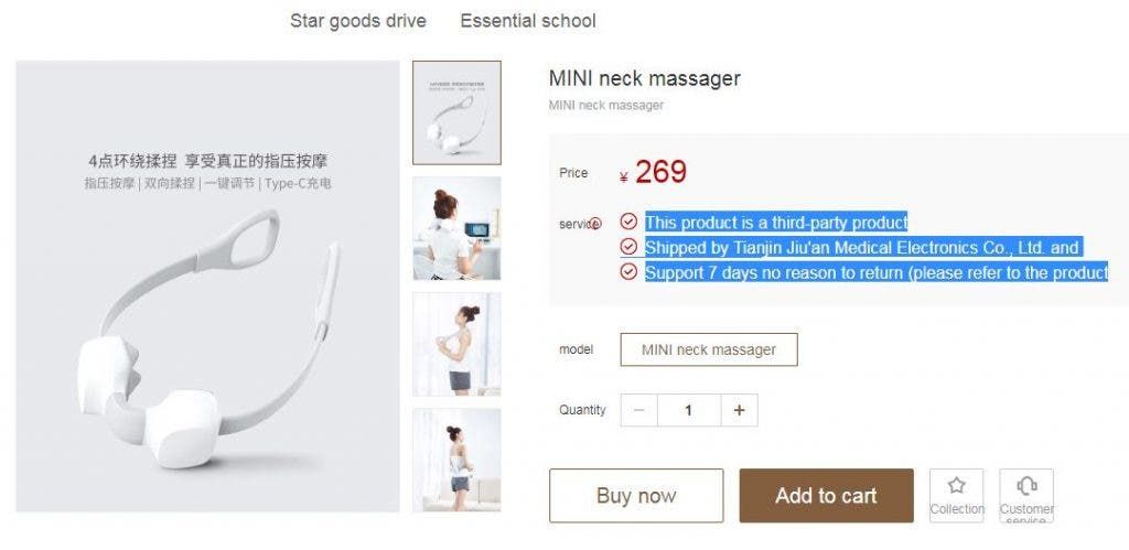 Xiaomi Mini Neck Massager Released For 269 Yuan ($40)