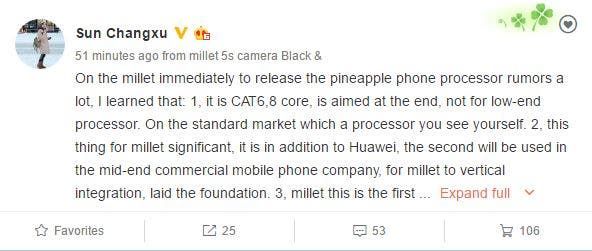More info regarding Xiaomi's Pinecone SoC emerge