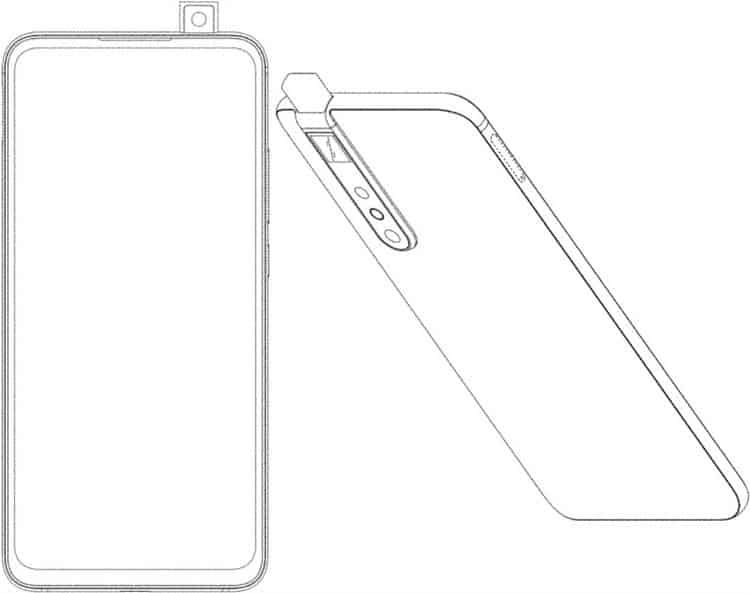 Xiaomi patent a smartphone with a pop-up selfie camera