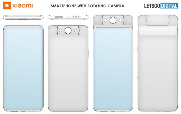 Xiaomi patented a smartphone with a retractable rotary camera