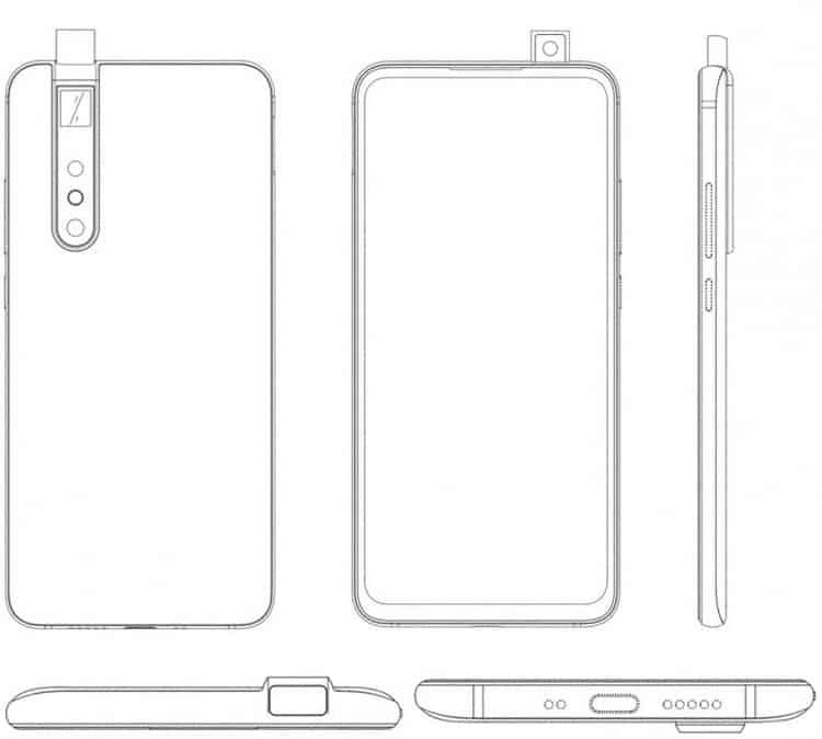 Xiaomi patent a smartphone with a pop-up selfie camera