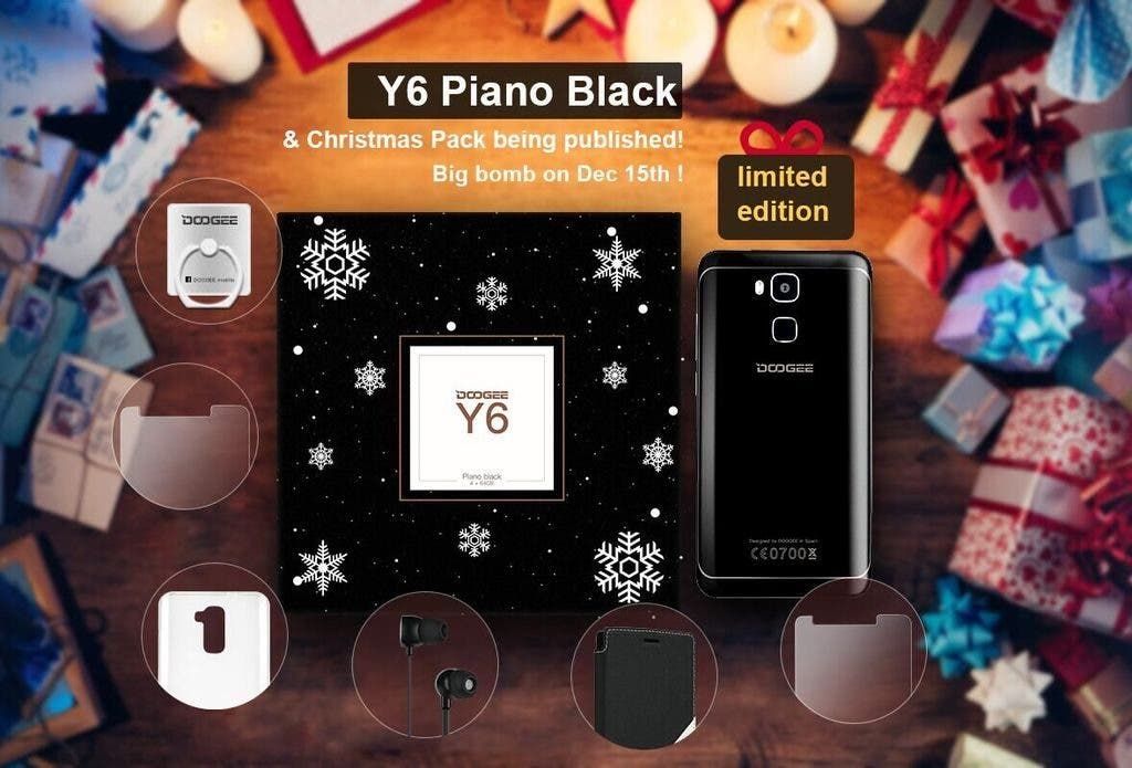 Doogee Y6 Piano Black with Xmas Pack coming Dec 15th