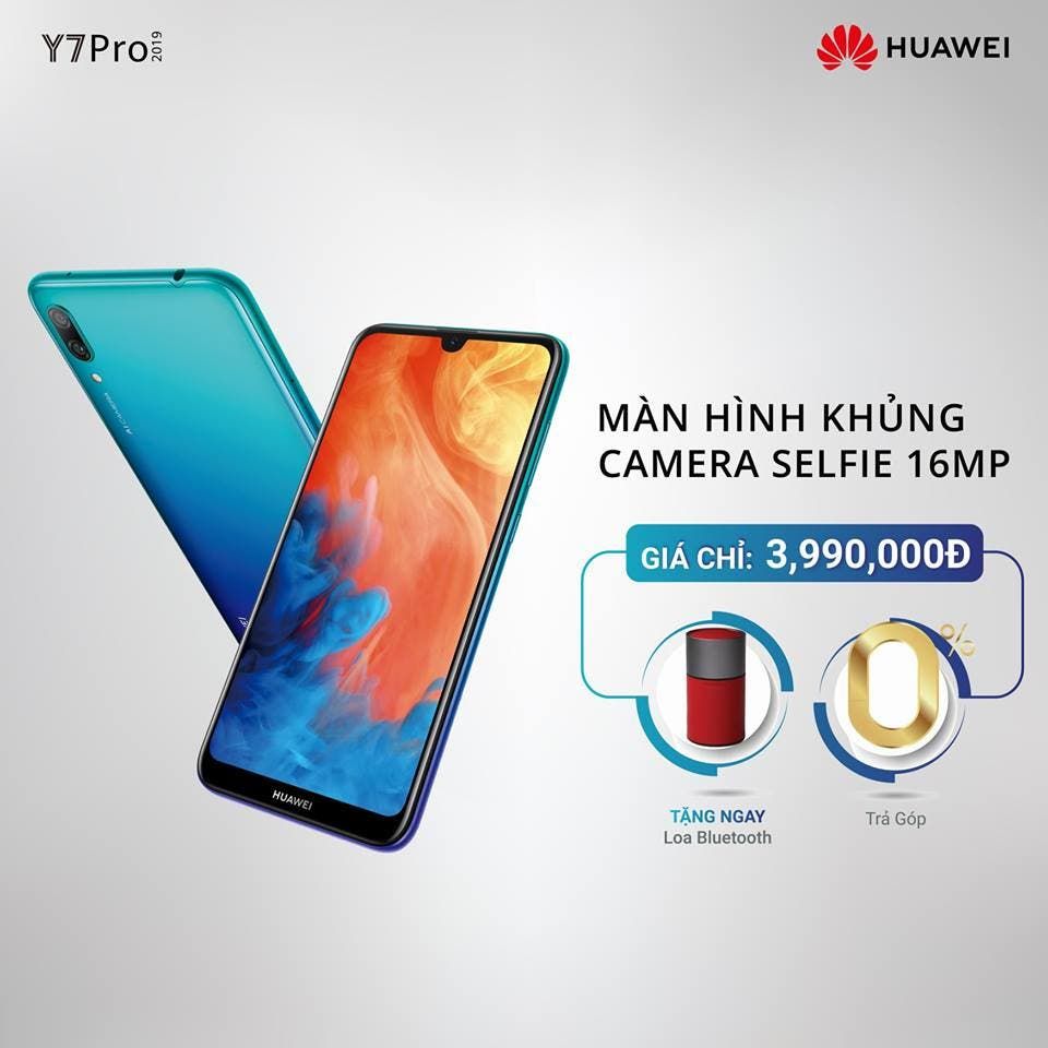 Huawei Y7 Pro 2019 announced, goes on sale in Vietnam