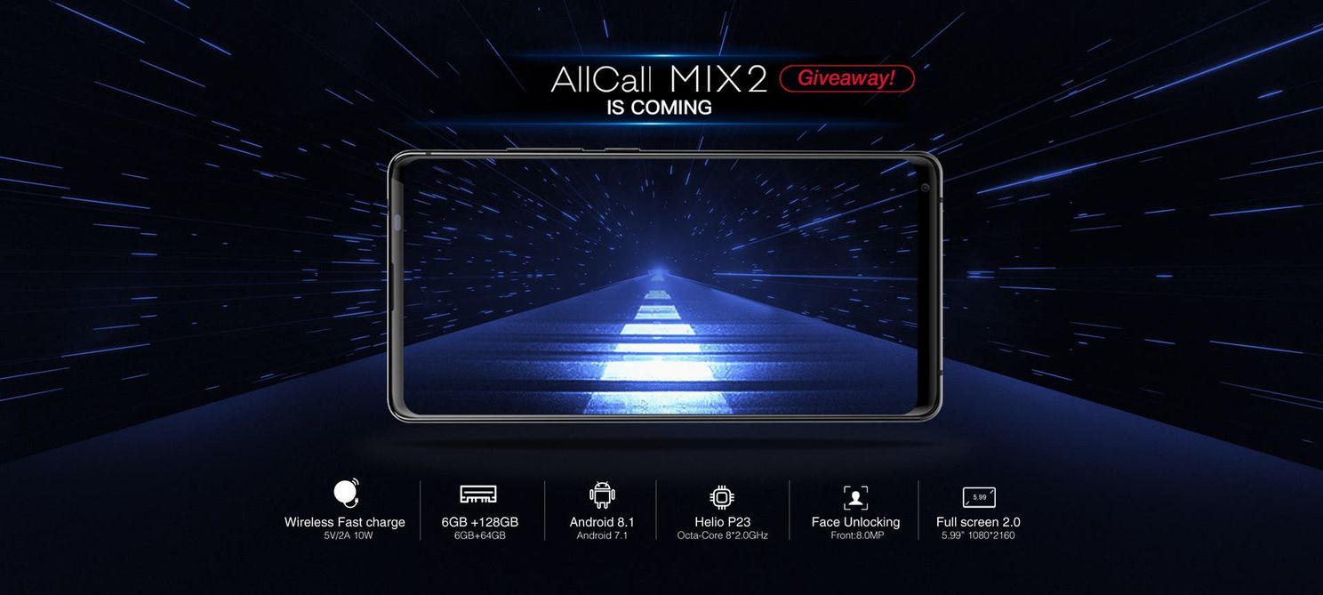 AllCall Mix2 Specs Confirmed - Fast Wireless Charging & More