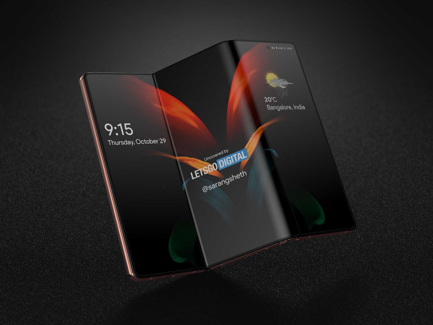 High-quality images of the possible Galaxy Z Fold 3 with sliding keyboard