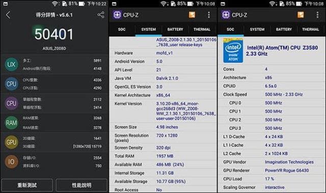 Asus Zenfone 2 gets over 50,000 points on Antutu