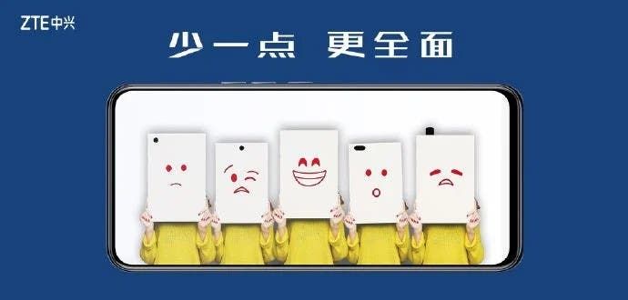ZTE Axon 20 5G - Ni Fei shares a render revealing the display