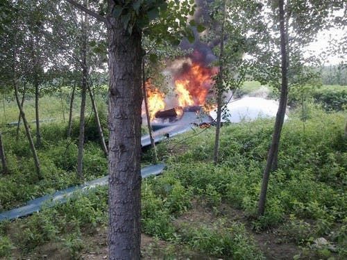 Chinese Military Drone Crash in Huining