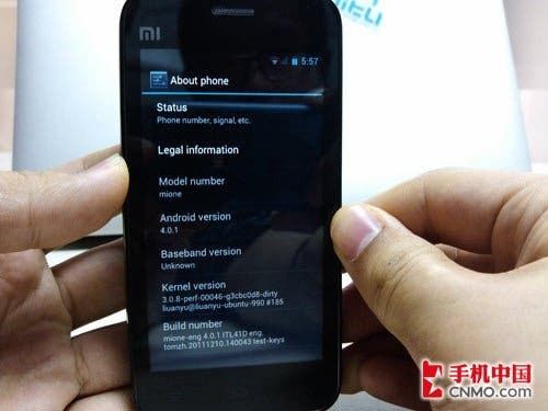 Xiaomi M1 Spotted Running Android ICS Video
