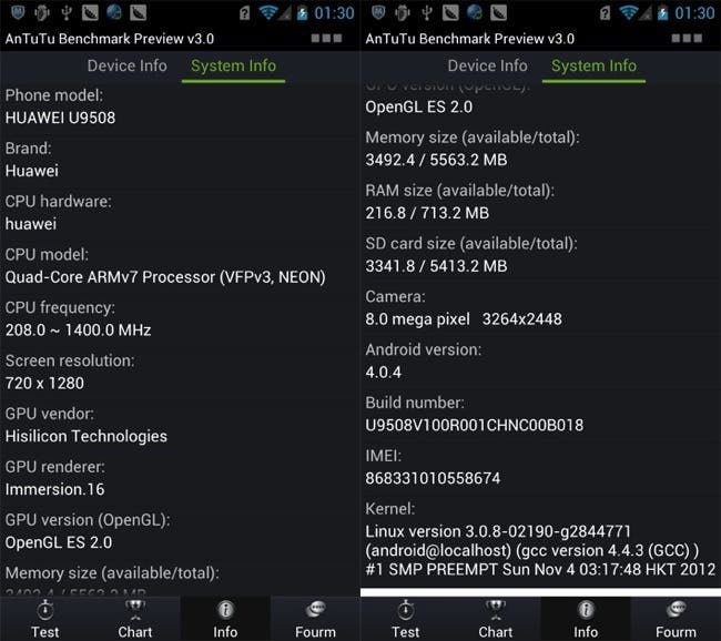 Quad-core Huawei Honor 2 Specs and Screenshots
