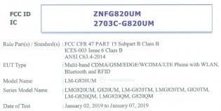 LG G8 ThinQ stops by the FCC in US.