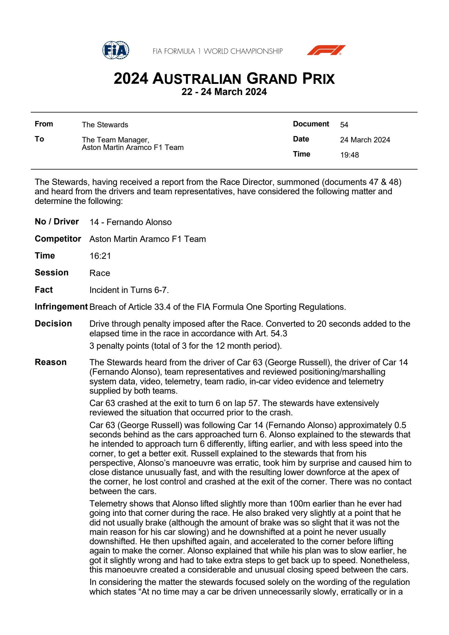 BREAKING: Stewards delen loodzware straf uit aan Fernando Alonso na crash George Russell