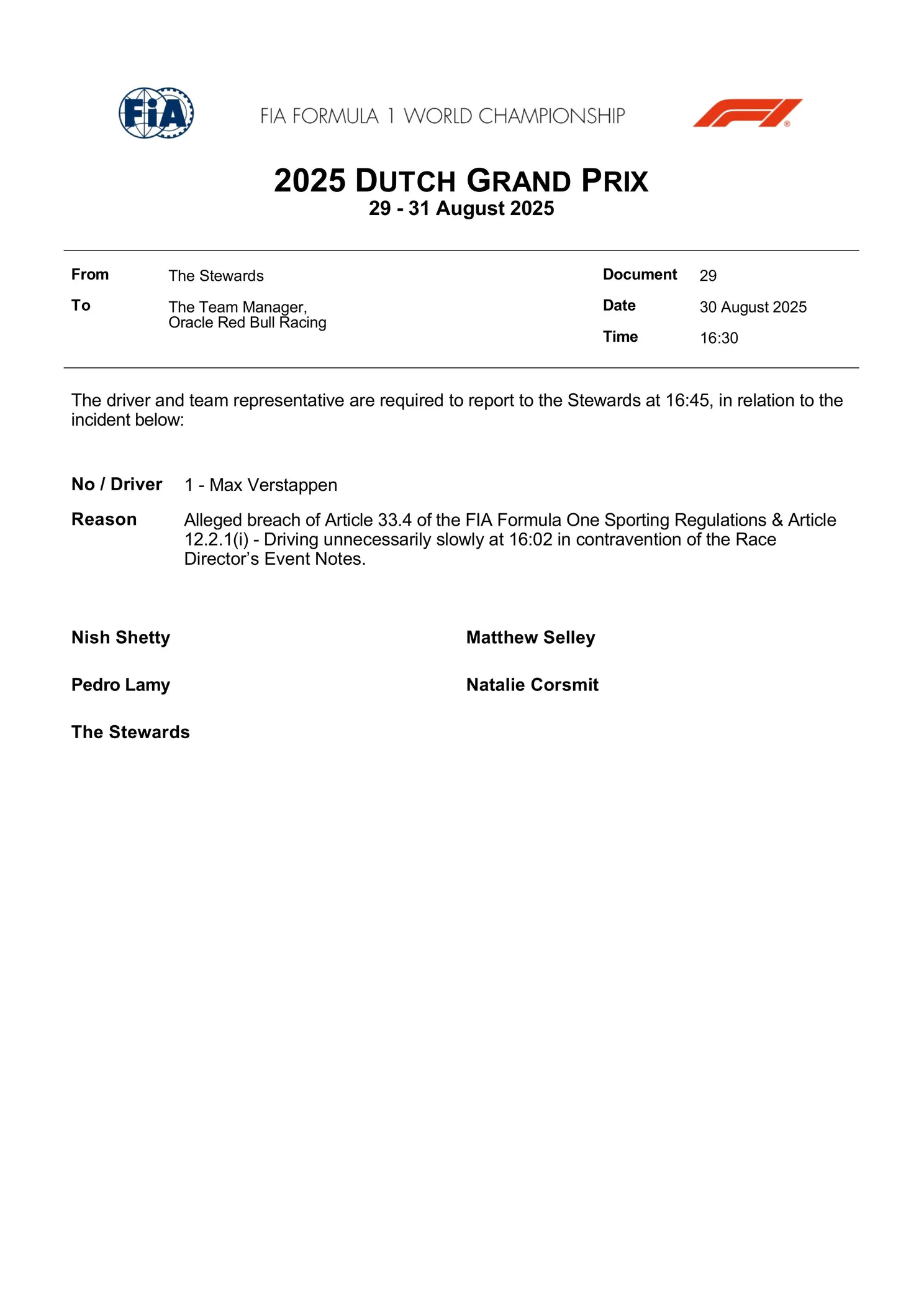 Domper voor Max Verstappen: Nederlander moet zich melden bij FIA na kwalificatie in Zandvoort