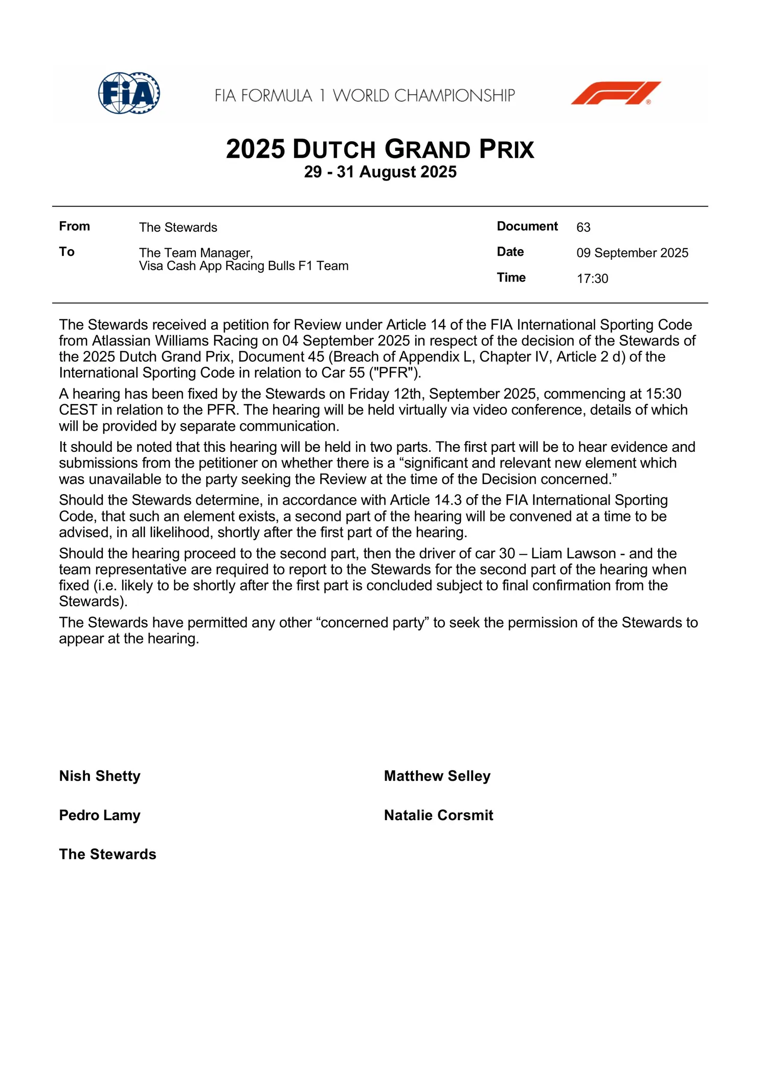FIA roept Red Bull-coureur op het matje: uitslag Dutch GP mogelijk op de schop