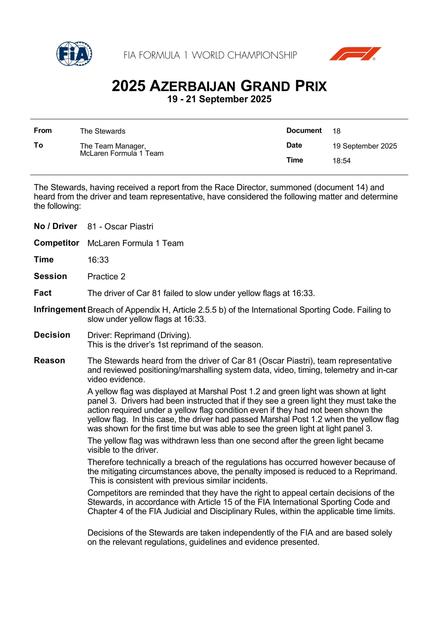 Wordt McLaren voorgetrokken door de FIA? 'Coureur had zware straf moeten krijgen, maar kreeg die niet'