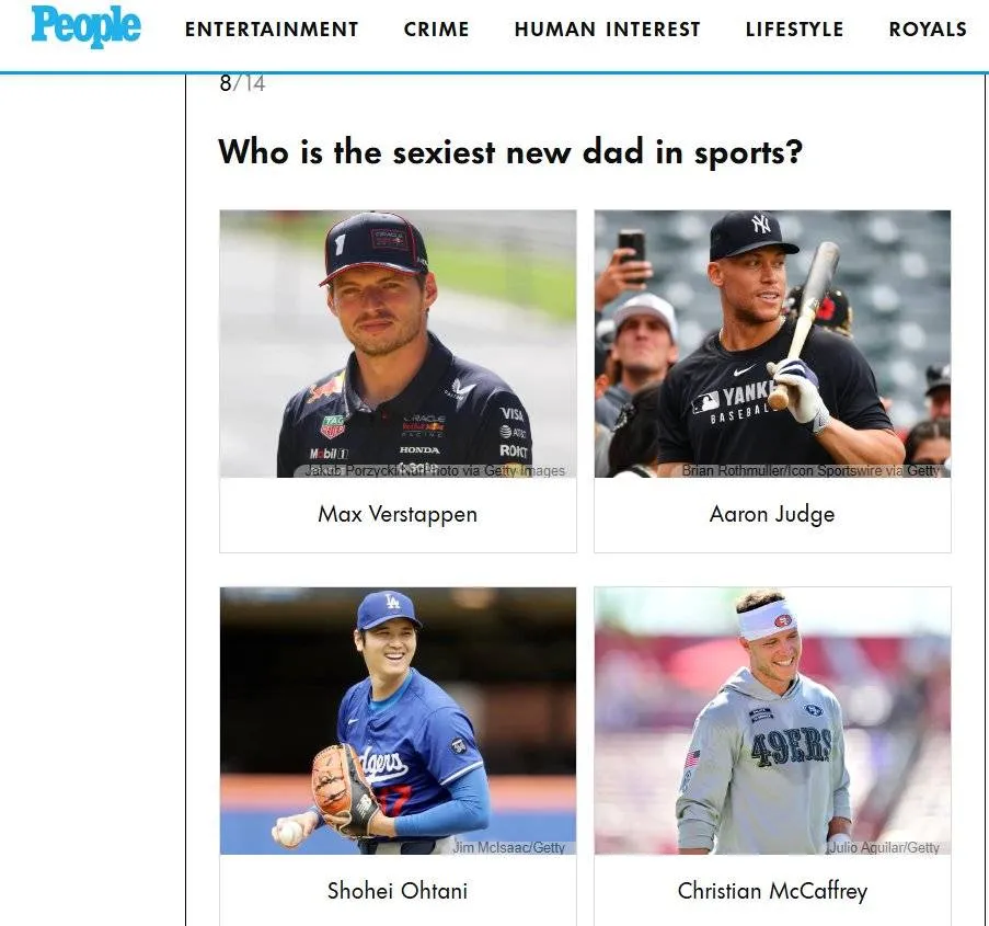 Max Verstappen is genomineerd voor 'Sexiest new dad in Sports'