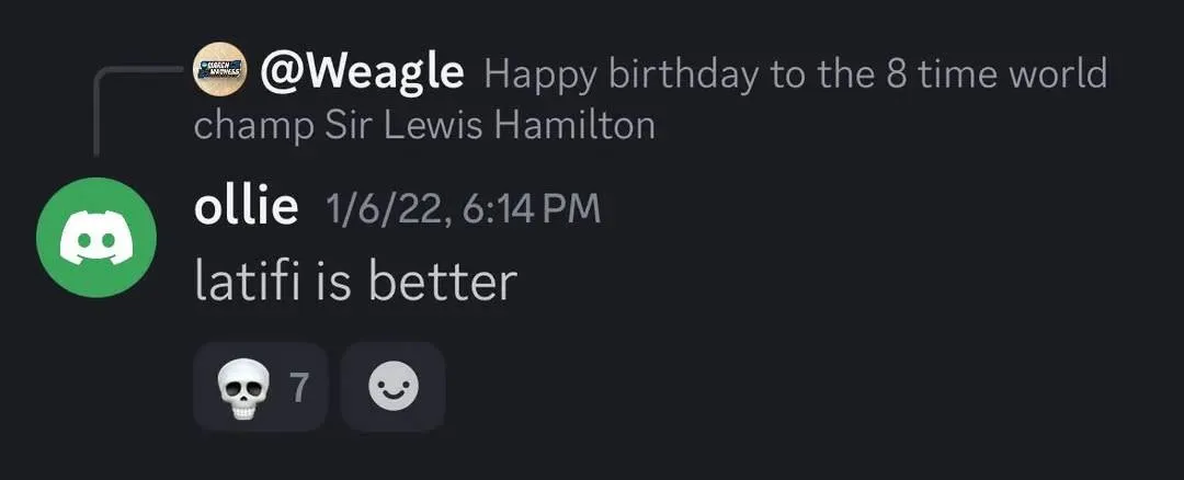 Oliver Bearman over Lewis Hamilton