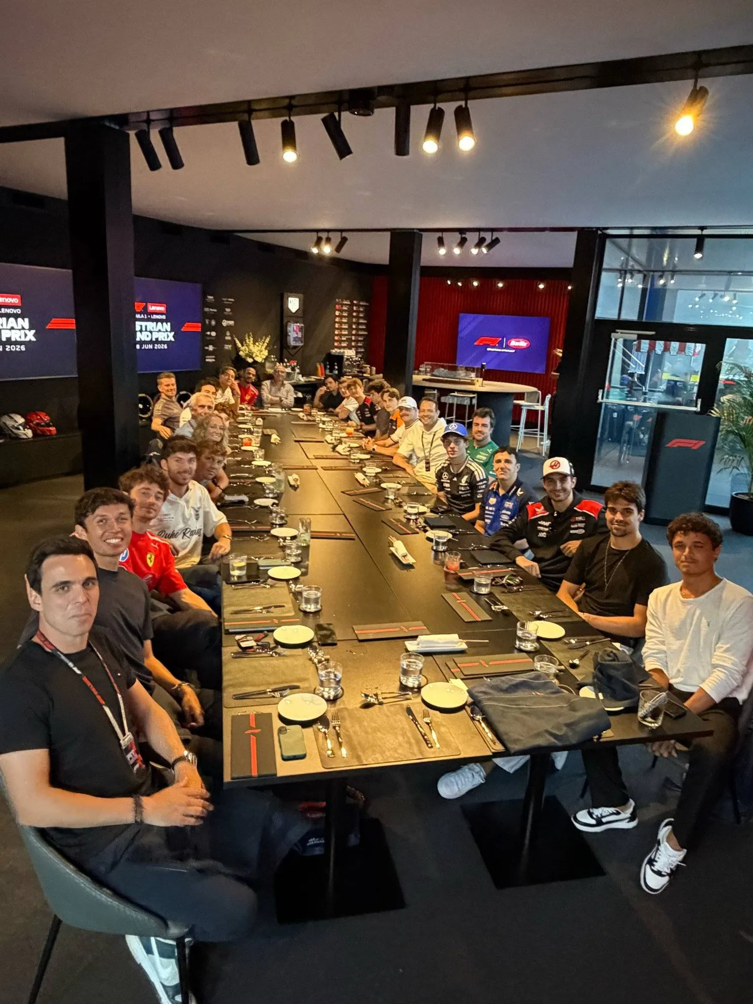 Het coureursdiner in de F1 tijdens GP Oostenrijk