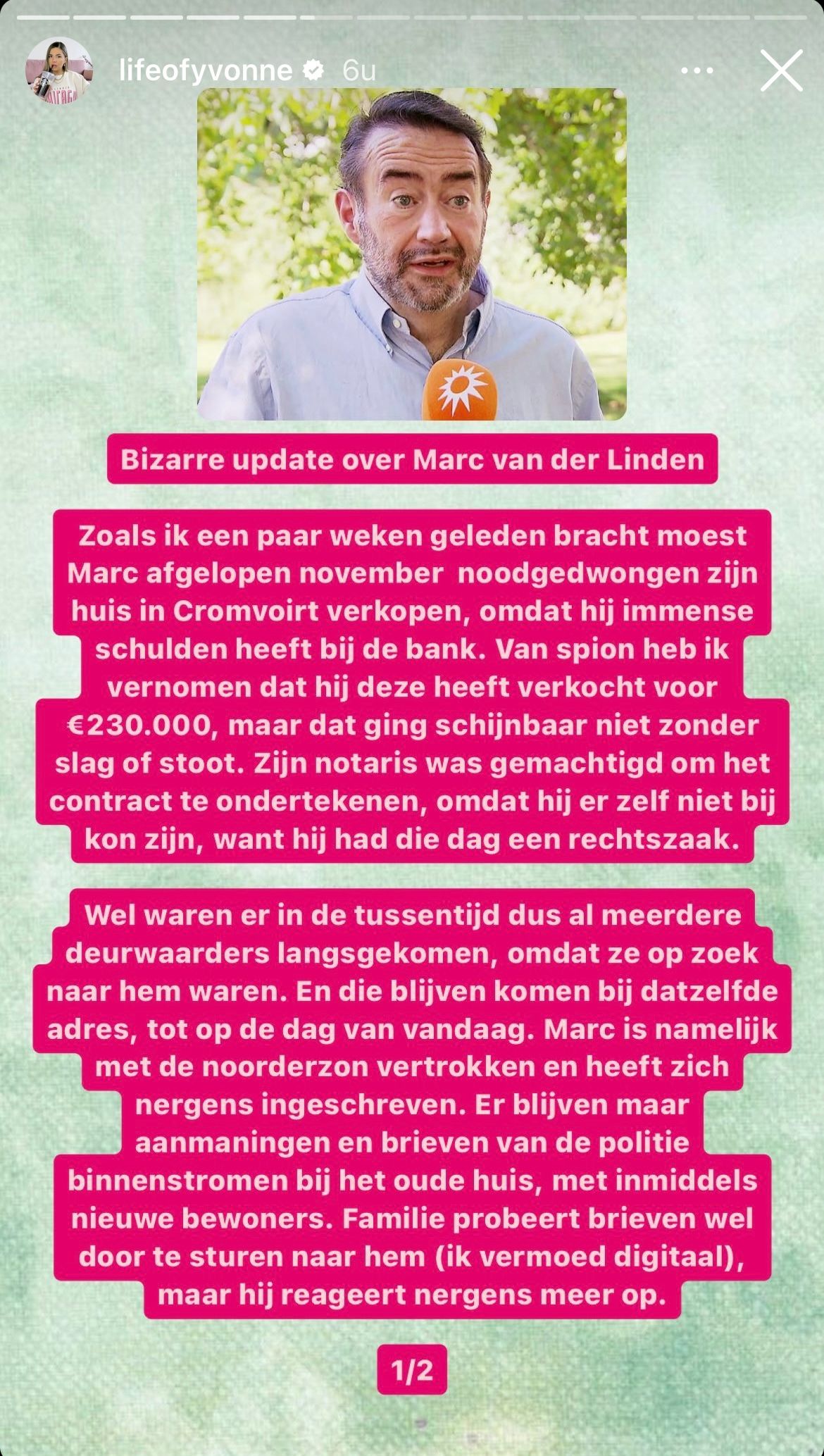 Breaking: Marc van der Linden is spoorloos verdwenen