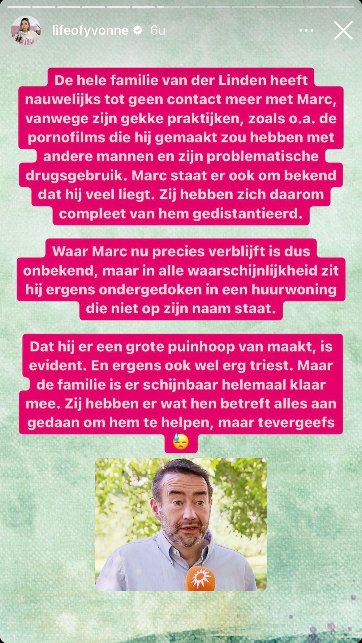 Breaking: Marc van der Linden is spoorloos verdwenen