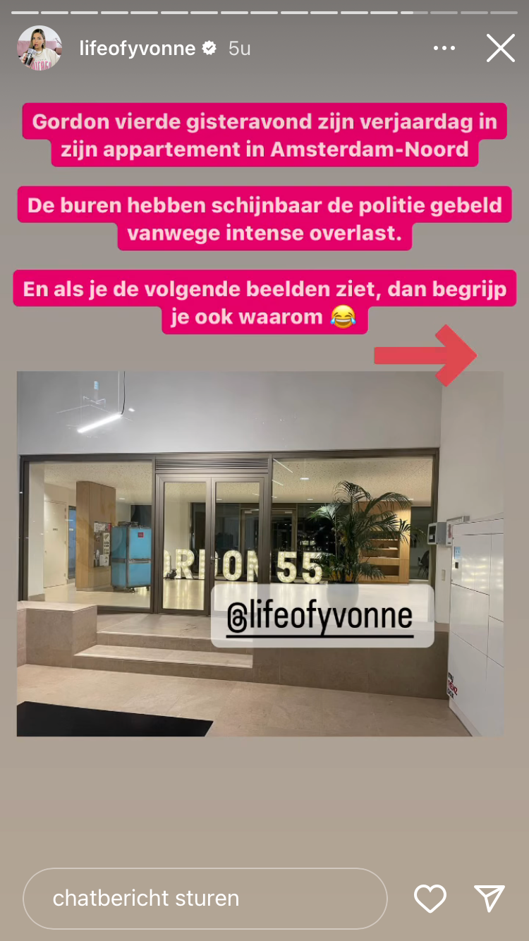 Verjaardagsfeest Gordon ruw verstoord: Buren bellen politie