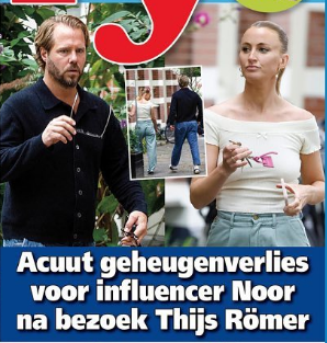 Verwarde influencer weet even niet meer wat ze met Thijs Römer deed