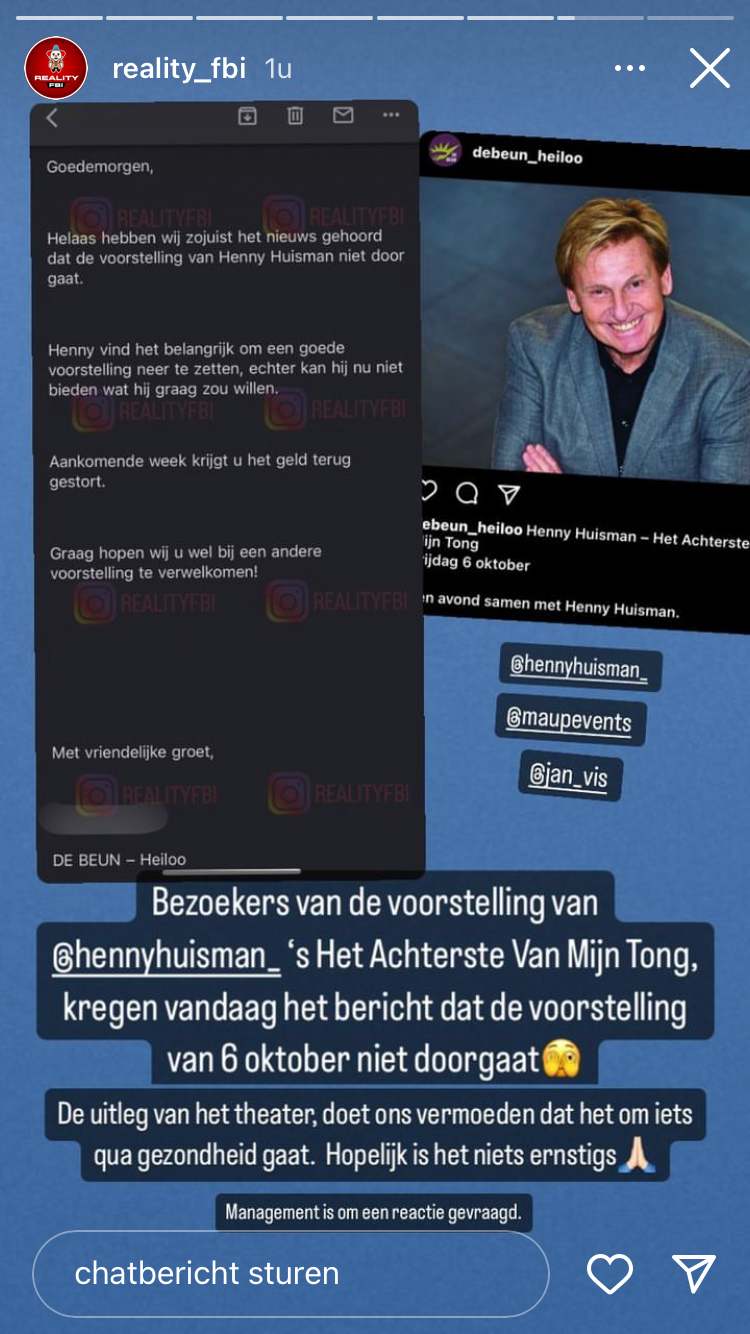 Wat is er aan de hand met Henny Huisman?