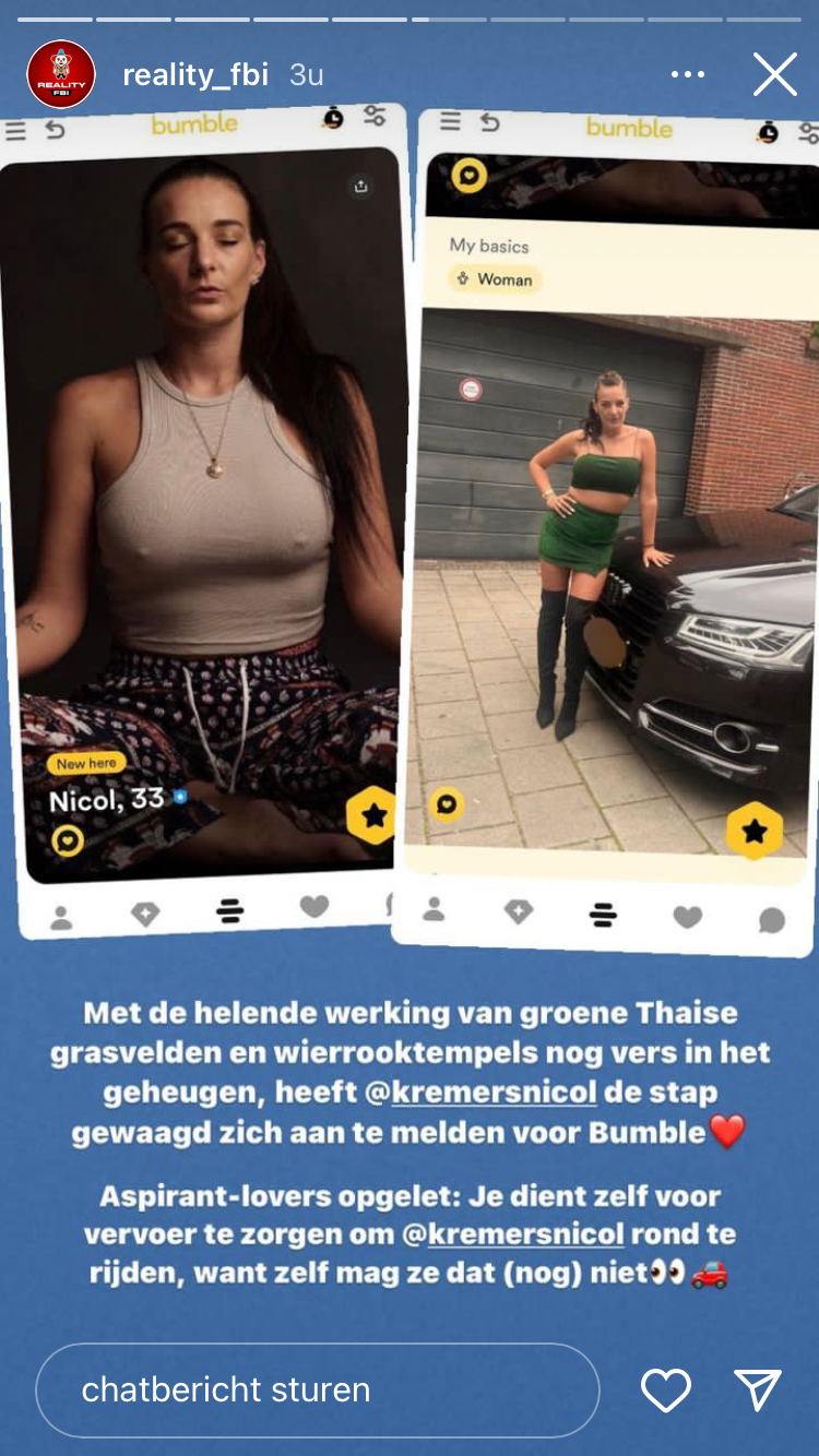 Nicol Kremers gooit zichzelf op de markt: gespot op dating app