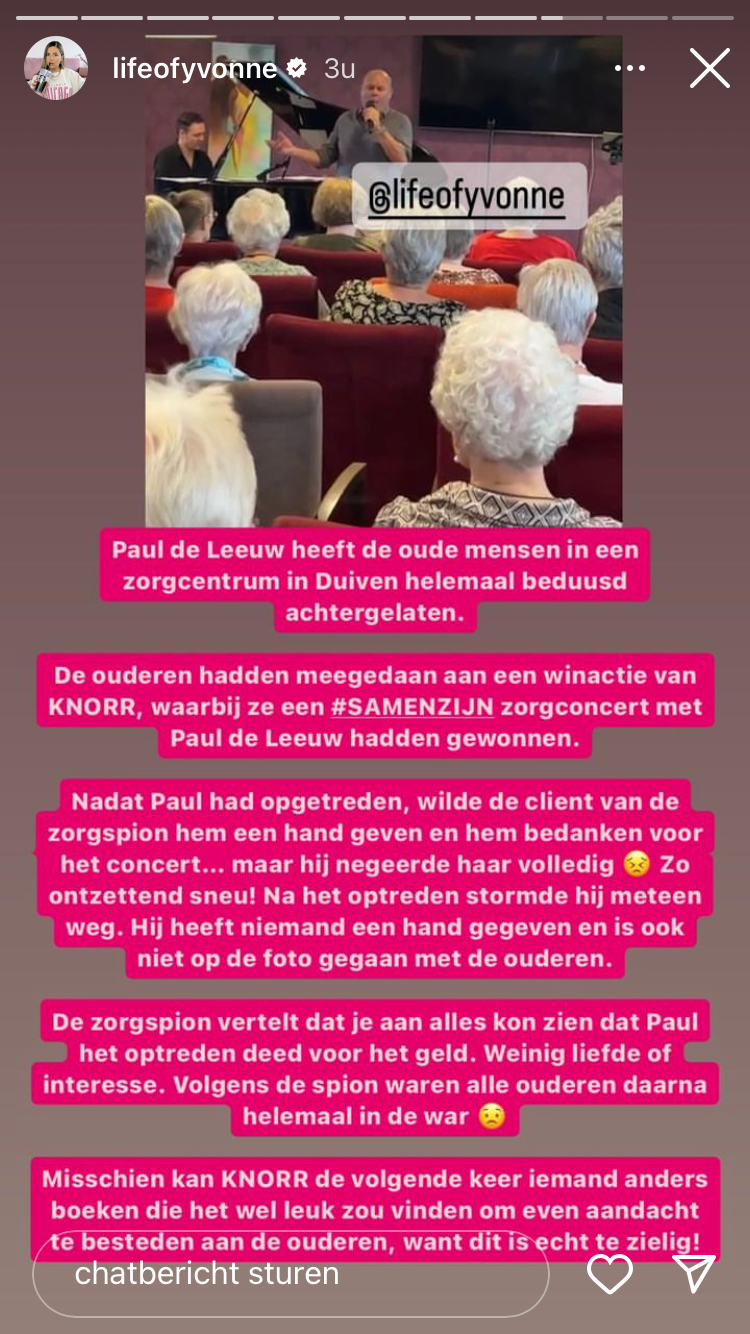 Paul de Leeuw traumatiseert groep ouderen in bejaardentehuis