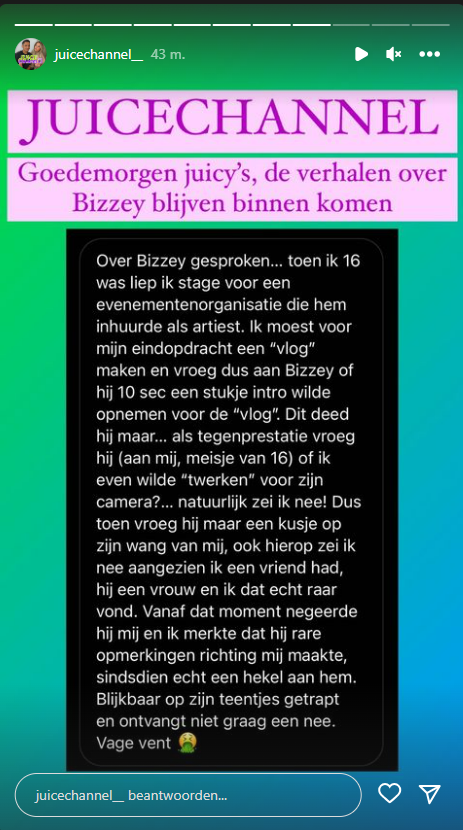WTF: Rapper Bizzey vraagt minderjarige om te twerken voor video