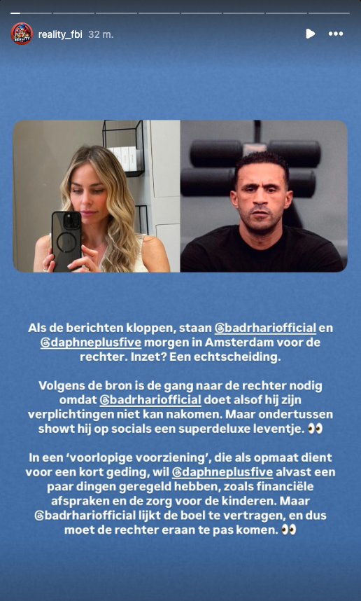 'Badr Hari moet voor de rechter verschijnen in rechtszaak met ex-vrouw'