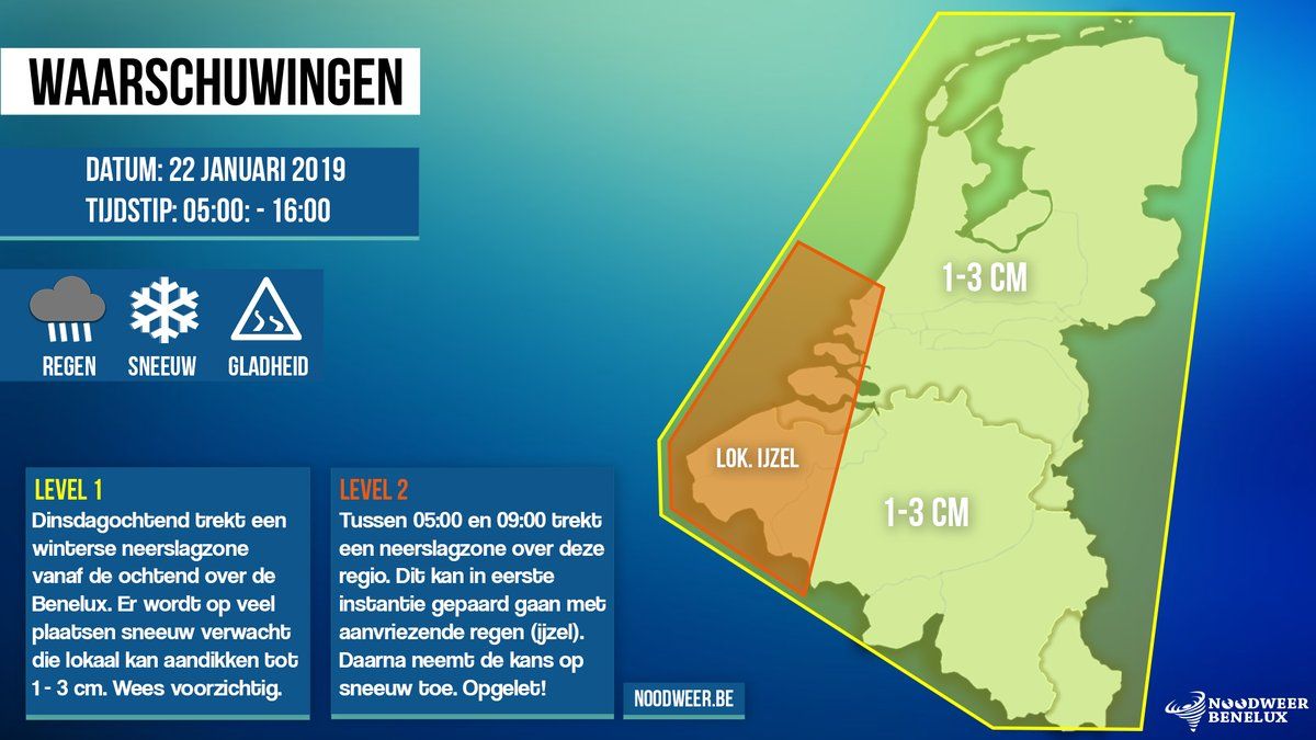 Ontdek hier wanneer en of er morgen veel sneeuw valt in uw buurt