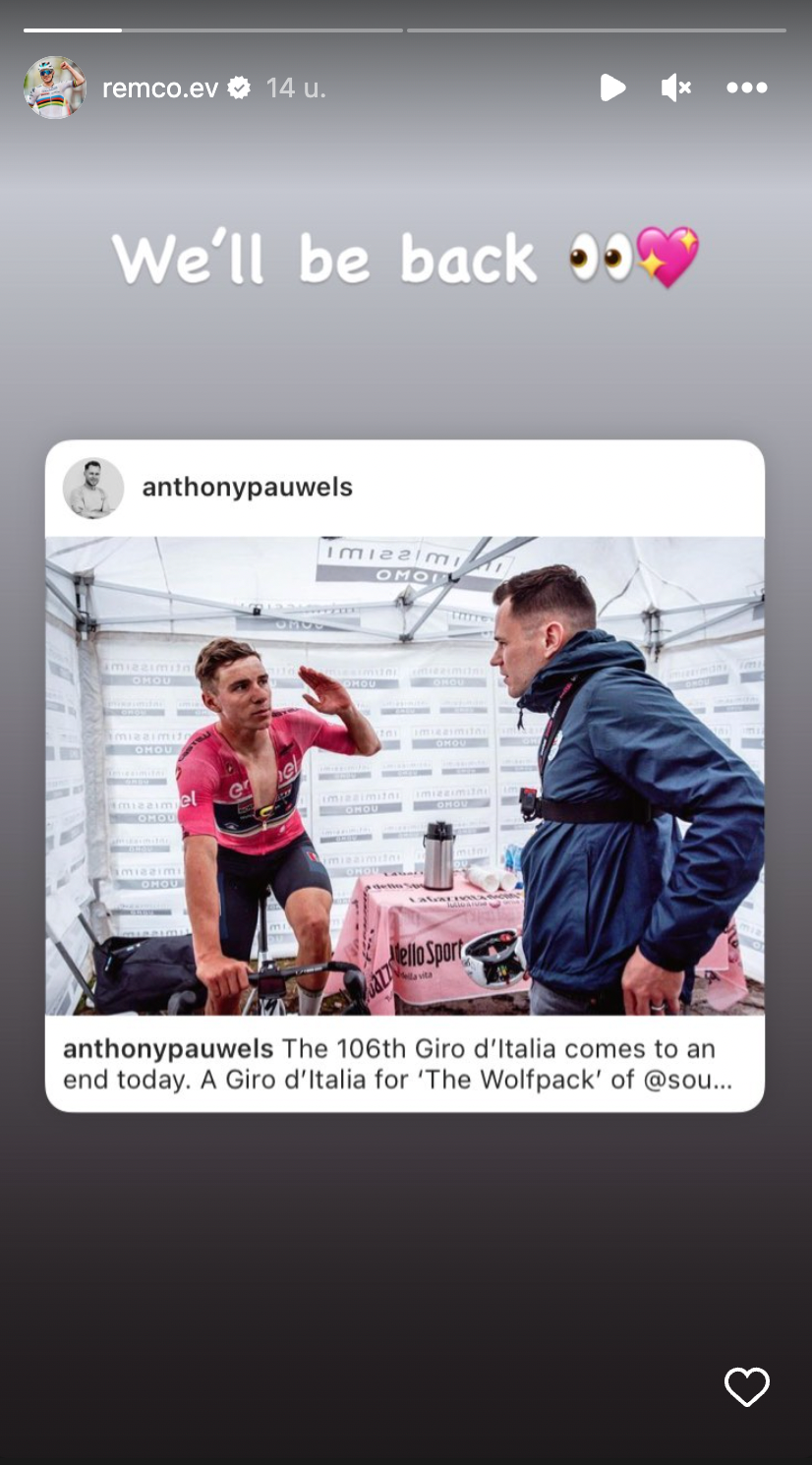 Na zijn opgave in de Giro kondigt Remco Evenepoel nu verrassend groot nieuws aan